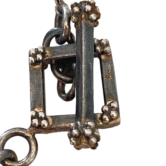 Silpada Sterling silver 925 chain bracelet charms art glass lampwork toggle - Picture 7 of 12